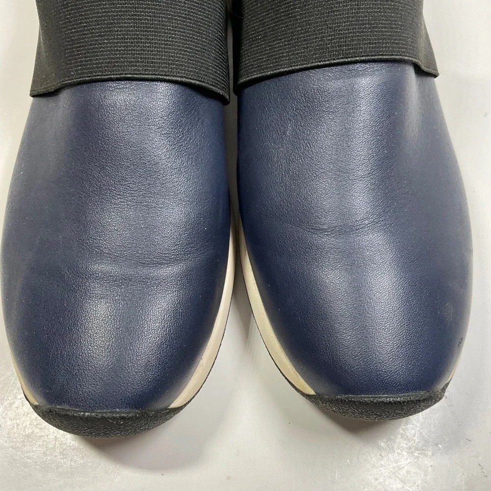 Vionic Calina Camo Navy Leather Slip On Sneakers Womens 8.5 Orthotic VW18410